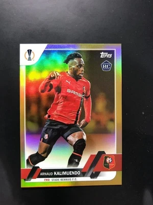 2022-23 Topps Competition Arnaud Kalimuendo Rookie RC Gold 27/50 France Rennais - Image 1 of 2