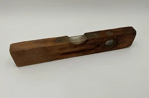 Nivelador de madera vintage para carpintero de burbujas exhibición de construcción nivelador de madera 12" - Imagen 1 de 8