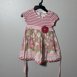 Counting Daisies Vintage Kleinkind Kleid mehrfarbig geblümt Größe 4T - Bild 1 von 6