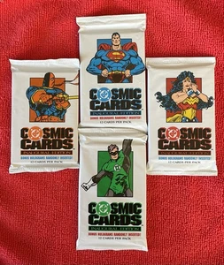 DC Cosmic Cards Inaugural Edition 1991 4-Diff Sealed Packs random Holograms - Picture 1 of 7