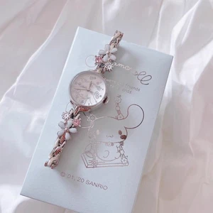 Flower Cinnamoroll Wreath Bracelet Metal Watch Wrist Watch Jewelry Girls Gift  - Picture 1 of 12