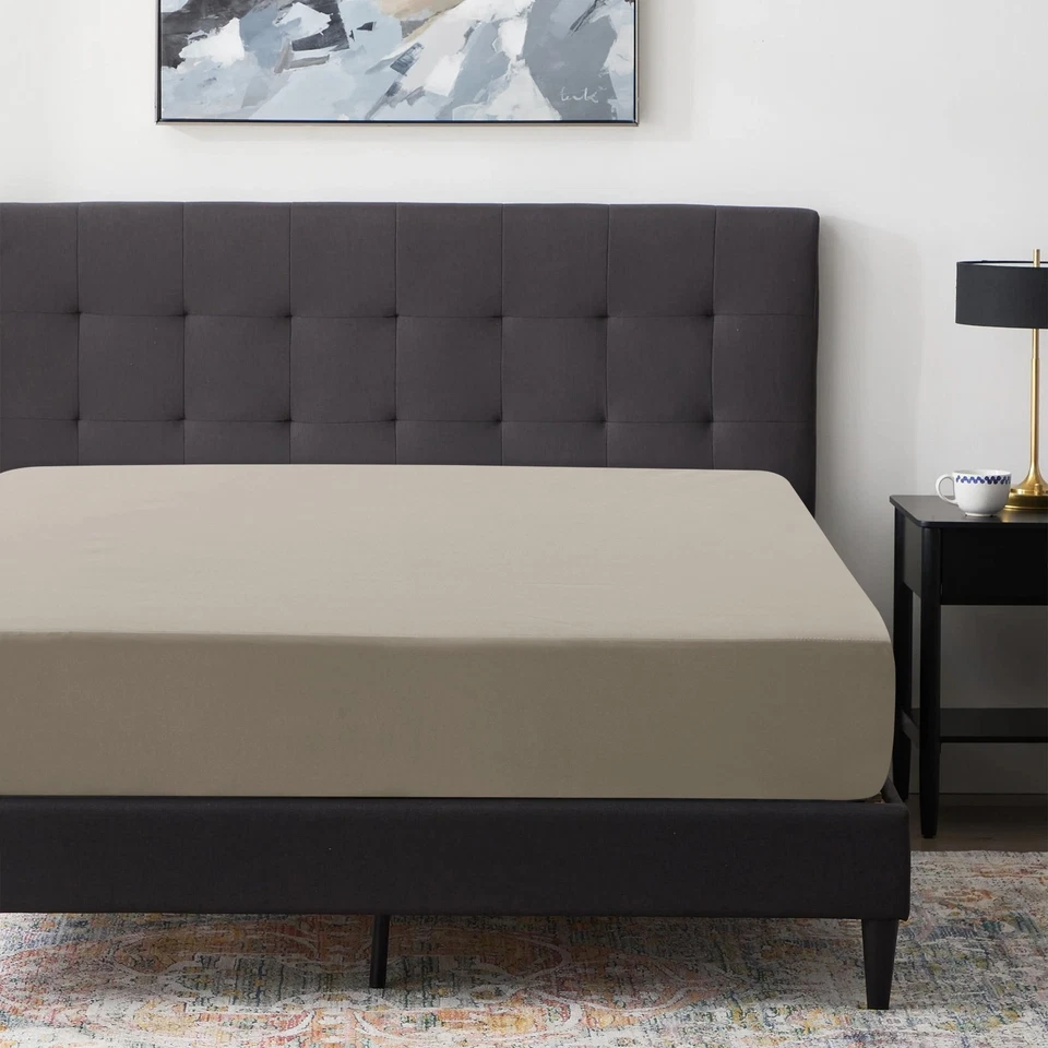 Sábanas ajustables de bolsillo profundo 1800 Queen King totalmente elásticas sábanas ajustables sábanas Foto 1 de 1