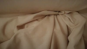 TAN COTTON WOVEN UPHOLSTERY FABRIC - Picture 1 of 3