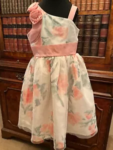 Girls' Pink, Green & Ivory Jayne Copeland Voile & Satin Party Dress - 6Y - New - Picture 1 of 3