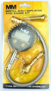 Mean Mother 4WD 2 In 1 Tyre Deflator & Digital Pressure Gauge Stainless Hose Sho - Picture 1 of 6