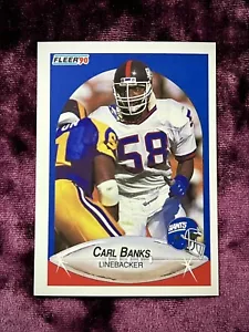 Maglia Carl Banks 1990 Fleer Football #63 New York Giants Legends Michigan State - Foto 1 di 2