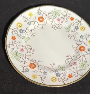 Coalport Brookdale Bread Plate White with Multicolor Floral - Picture 1 of 2