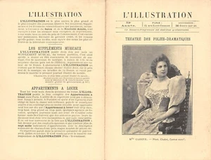 STAR Théâtre des Folies Dramatiques Mademoiselle CASSIVE photo CHALOT 1895 - Picture 1 of 2