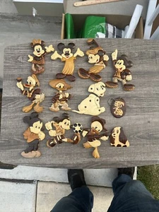 12 Vintage Mickey Mausfigur aus Holz - Bild 1 von 2