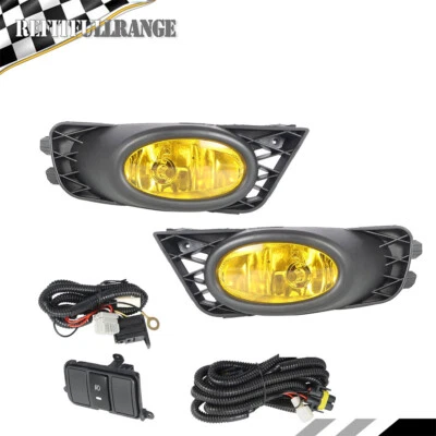 For Honda Civic Sedan 2009-2011 Pair of Fog Lights Left +Right W/Switch Harness - Image 1 of 4