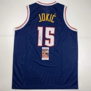 Autographed/Signed Nikola Jokic Denver Dark Blue Basketball Jersey JSA COA - Picture 1 of 4