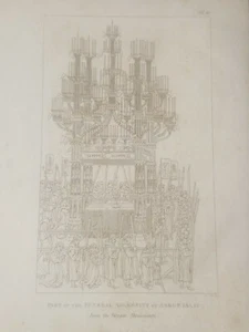 Antique c1825 Engraving ABOTT JOHN ISLIP Funeral Religious History Merridew Old - Foto 1 di 10