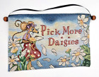 Needlepoint Wall Hanging, Pick More Daises, Girl Mouse, Mushroom, Flower, Daisy
