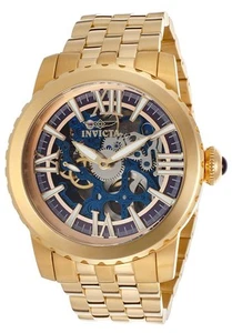 Invicta 14551 Specialty Mechanical 18K Gold Plated SS Skeletonized Men’s Watch - Picture 1 of 3