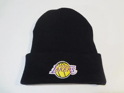 NBA Los Angeles Lakers LOGO Tejido Puños Gorro Gorra Sombrero Adidas NUEVO NUEVO CON ETIQUETAS Foto 1 de 2