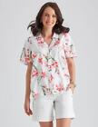 Womens Tops -  Linen Blend Flutter Sleeve Shirt - KATIES