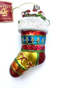 Old World Christmas Twelve 25 bruchsichere Ornament Weihnachtsstrumpf 5" LESEN - Bild 1 von 4