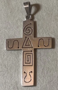 Kreuz Anhänger Herren Damen 925 Sterling Silber Mexico - Bild 1 von 6