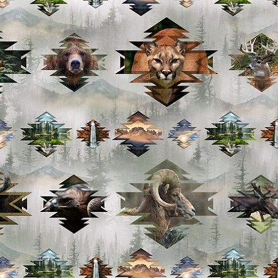Call of the wild Animals By the yard x44inches wide Hoffman Digital print - Image 1 of 1