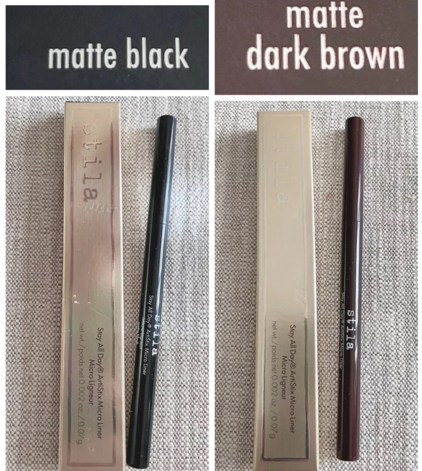 Stila Stay All Day ArtiStix Micro forro, NEGRO MATE/MARRÓN OSCURO MATE Foto 1 de 1