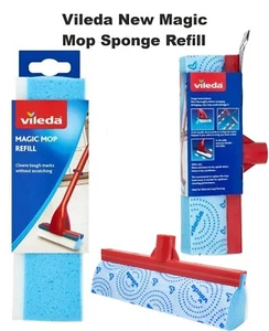 1x Vileda Nuevo Cabezal de Recarga de Limpieza de Esponja Magic Mop, 3 Cabezales de Esponja de Acción - Imagen 1 de 4