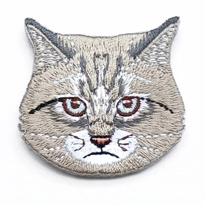 Brooch Backpack Tote Bag Pin Embroidery Cartoon Lifelike Siberian Forest Cat - Picture 1 of 3