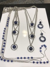 Lot of 4 Stainless  Pendant  Earrings Sodalite