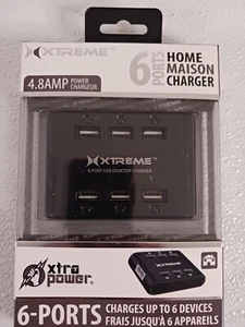Xtreme 6 Ports Home Maison Charger 4.8AMP Power Charger Brand New In Box Sealed - Zdjęcie 1 z 3