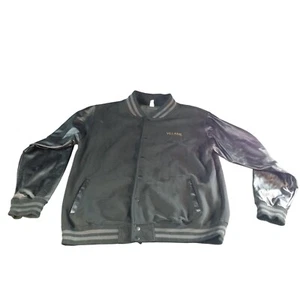 Thunder Basketball Varsity Jacket Men Sz XL Black Gray Just Hoods Sportswear - Picture 1 of 6