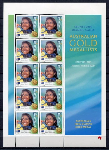 AUSTRALIA 2000 MNH Olympic winners 16 MS COMPLETE  40563 Cover