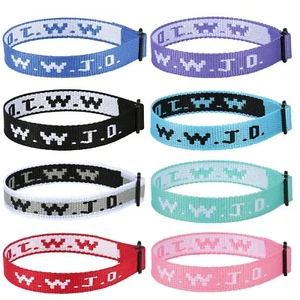 Meajjew 8PCS WWJD Christian Bracelet Pack for Women Men Christian Jesus Gifts... - Picture 1 of 6