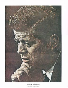 Norman Rockwell print: "JOHN F. KENNEDY" 11"x15" President JFK No.1 Fitzgerald - Picture 1 of 1
