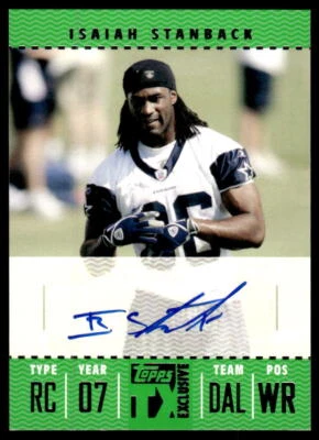 2007 Topps TX Exclusive #FTA-IS Isaiah Stanback FOOTBALL Dallas Cowboys - Image 1 of 2