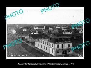 FOTO HISTÓRICA ANTIGUA 8x6 de Rocanville Saskatchewan la ciudad y el hotel c1910 - Imagen 1 de 1