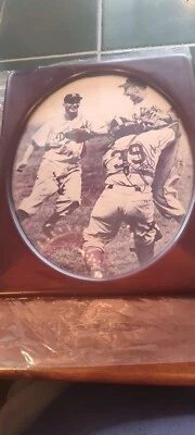 Johnny Podres signed framed old photo JSA LOA - Image 1 of 4