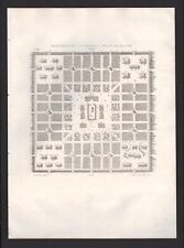 Layout Of Tents Of Camp D'Israel Per Family engraving Judaica Of 1844