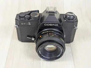 Cámara fotográfica Cosina CT-1 SLR 35 mm vintage y lente de 50 mm sin probar - Imagen 1 de 6