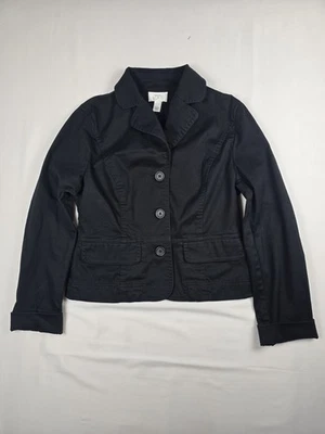 Ann Taylor LOFT Jacket Womens 4 Black Single-Breasted Notch Lapel Blazer - Image 1 of 4