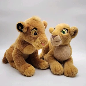 Disney Store Lion King Young SIMBA and NALA Plush Set of 2 EUC - Picture 1 of 8