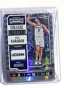2025 Panini Contenders College Ticket Logo Foil #15 Alex Karaban UConn NIL - Bild 1 von 2
