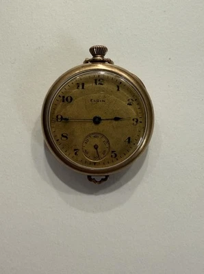 Antique 1917 Elgin Ladies Gold Fill Pocket Watch 3/0S 7j Grade 27/41- Runs - Image 1 of 4