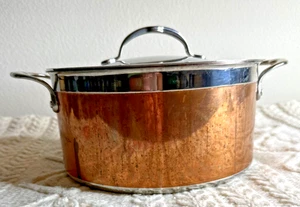 Hestan CopperBond 6QT Stockpot Copper Core Stainless Lid Italy Induction Safe - Picture 1 of 13