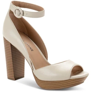 Sun + Stone Womens Reeta Ivory Platform Sandals Shoes 10 Medium (B,M) BHFO 4404 - Picture 1 of 3