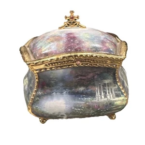 Thomas Kinkade Blessings Premiere Issue Musical Prayer Box Have Faith 2003 WORKS - Picture 1 of 13