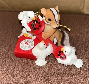 Ornamento natalizio 2000 Fitz & Floyd Charming Tails - Quattro uccellini che chiamano #86/4 - Foto 1 di 7