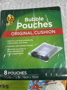 DUCK BRAND ORIGINAL 8pc 7.5 X 7.5” Bubble Pouches - Picture 1 of 2