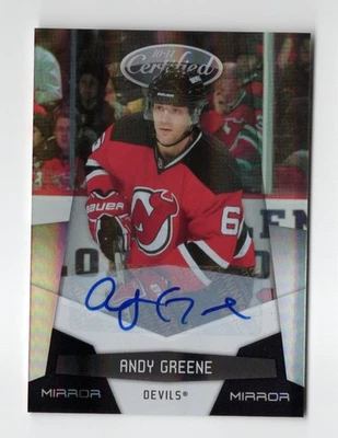 2011-12 Certified Mirror Black Signatures Autograph Auto #89 Andy Greene 1/1 !! - Image 1 of 2