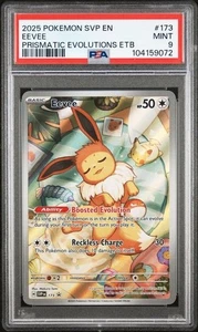 Eevee #173 - Pokemon Prismatic Evolutions ETB Black Star Promo - PSA 9 - Picture 1 of 2
