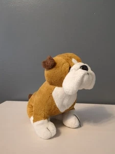 Ganz Webkinz Brown/White LIL'KINZ BULLDOG Puppy Dog Plush HS 126 7" - Picture 1 of 4