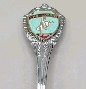 Cuchara de colección LAS VEGAS NV Bucking Bronco tono plata para coleccionistas NV hecha en Japón  - Imagen 1 de 5